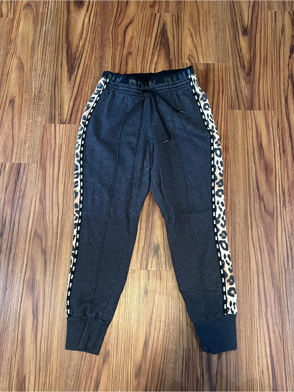 PINK Victoria’s Secret Jogger Pants with Leopard Side Stripe